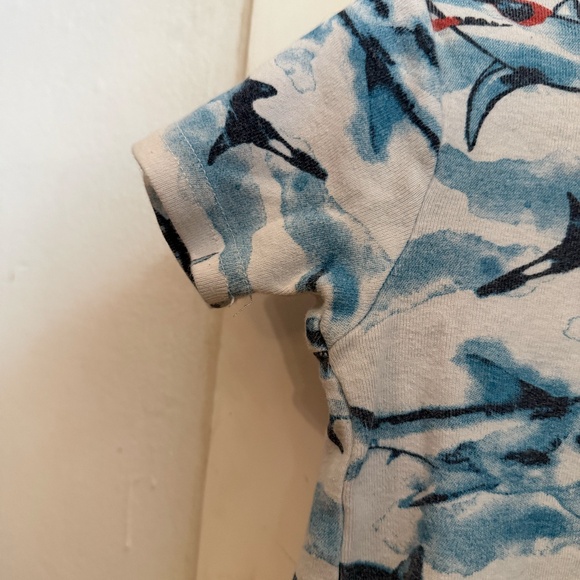 Child of Mine by Carter’s Blue Shark Print Short Sleeve Tee – 4T - Picture 3 of 5